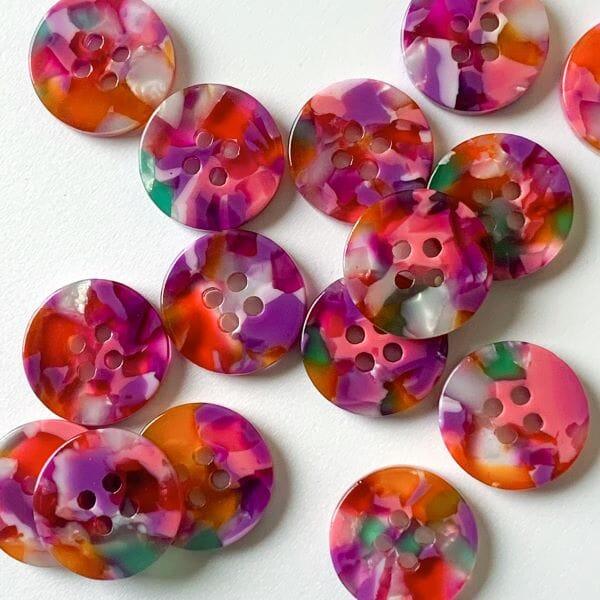 15mm - Bloom Button - Tangled Yarn