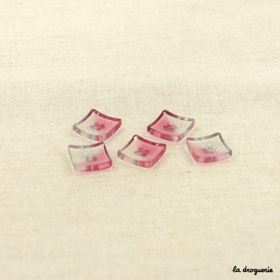 pink 16 mm square button