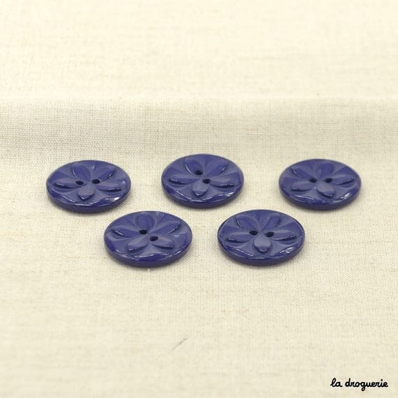 Violet Blue 25 mm Button